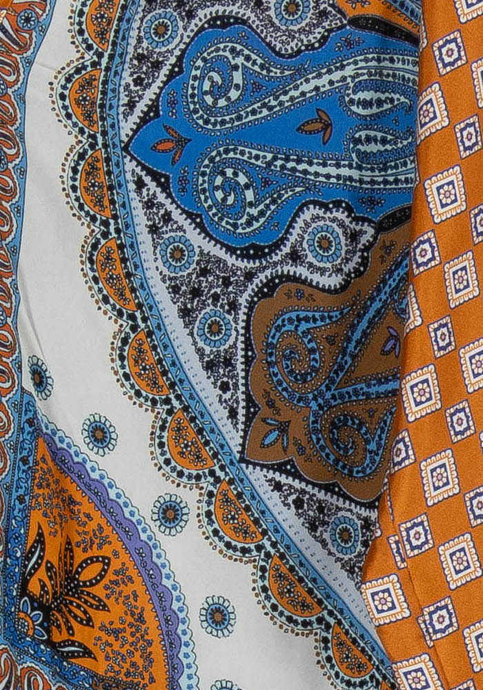 Robe Midi Orange et Bleue - Taille S/36 de la marque Sandro | PARAD99214 - Vendu par Paradigme - Image 3