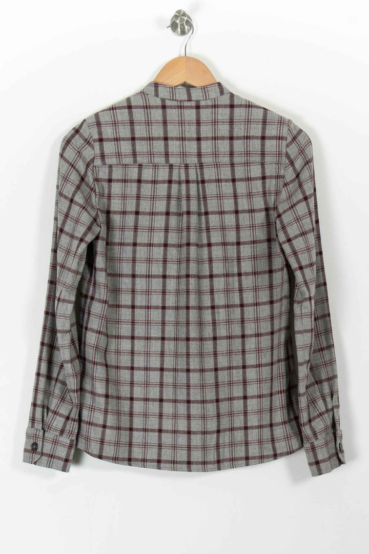 Chemise à Carreaux Grise et Bordeaux - Taille S/36 de la marque Caroll | PARAD99223 - Vendu par Paradigme - Image 4