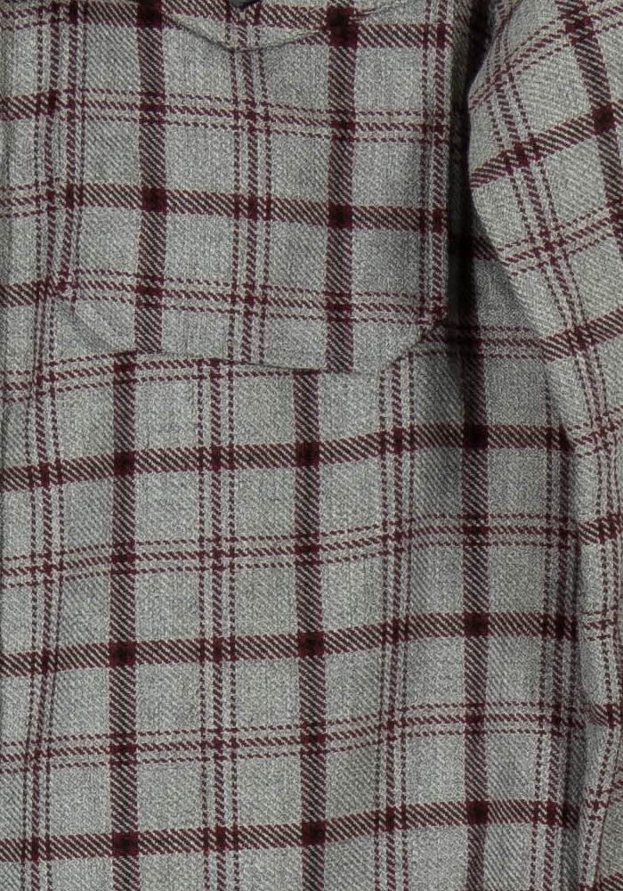 Chemise à Carreaux Grise et Bordeaux - Taille S/36 de la marque Caroll | PARAD99223 - Vendu par Paradigme - Image 3