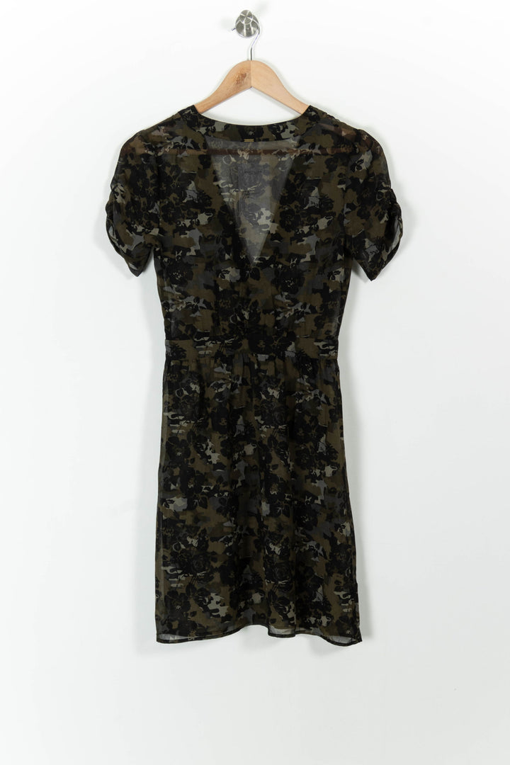 Robe Courte Verte et Noire - Taille S/36 de la marque IKKS | PARAD99224 - Vendu par Paradigme - Image 4