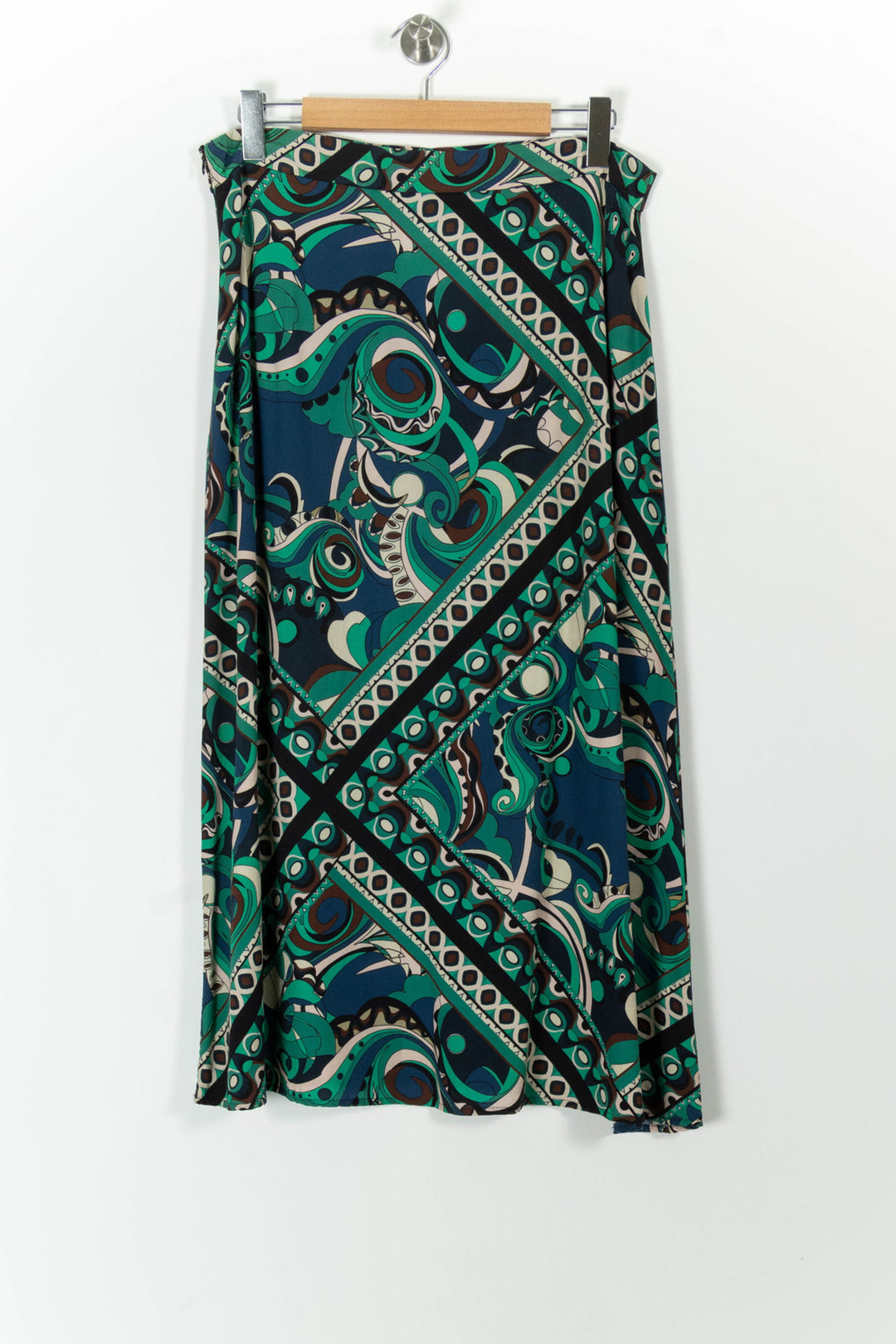Jupe Mi-longue Verte et Bleue - Taille XL/42 de la marque La Fée Maraboutée | PARAD99237 - Vendu par Paradigme - Image 4