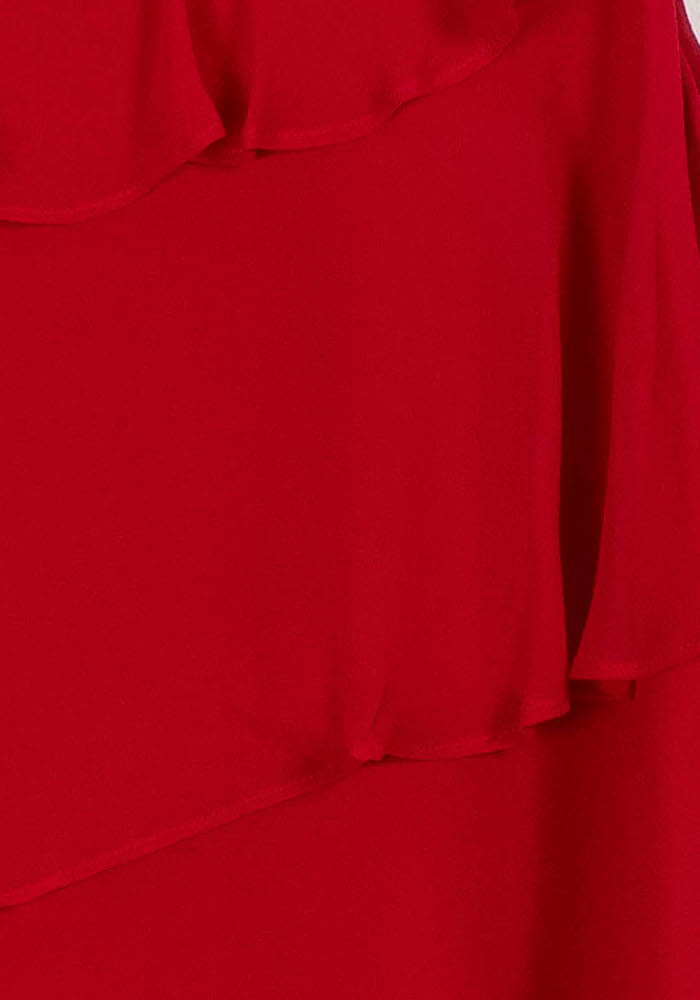 Robe Volantée Rouge - Taille M/38 de la marque Maison 123 | PARAD99252 - Vendu par Paradigme - Image 3