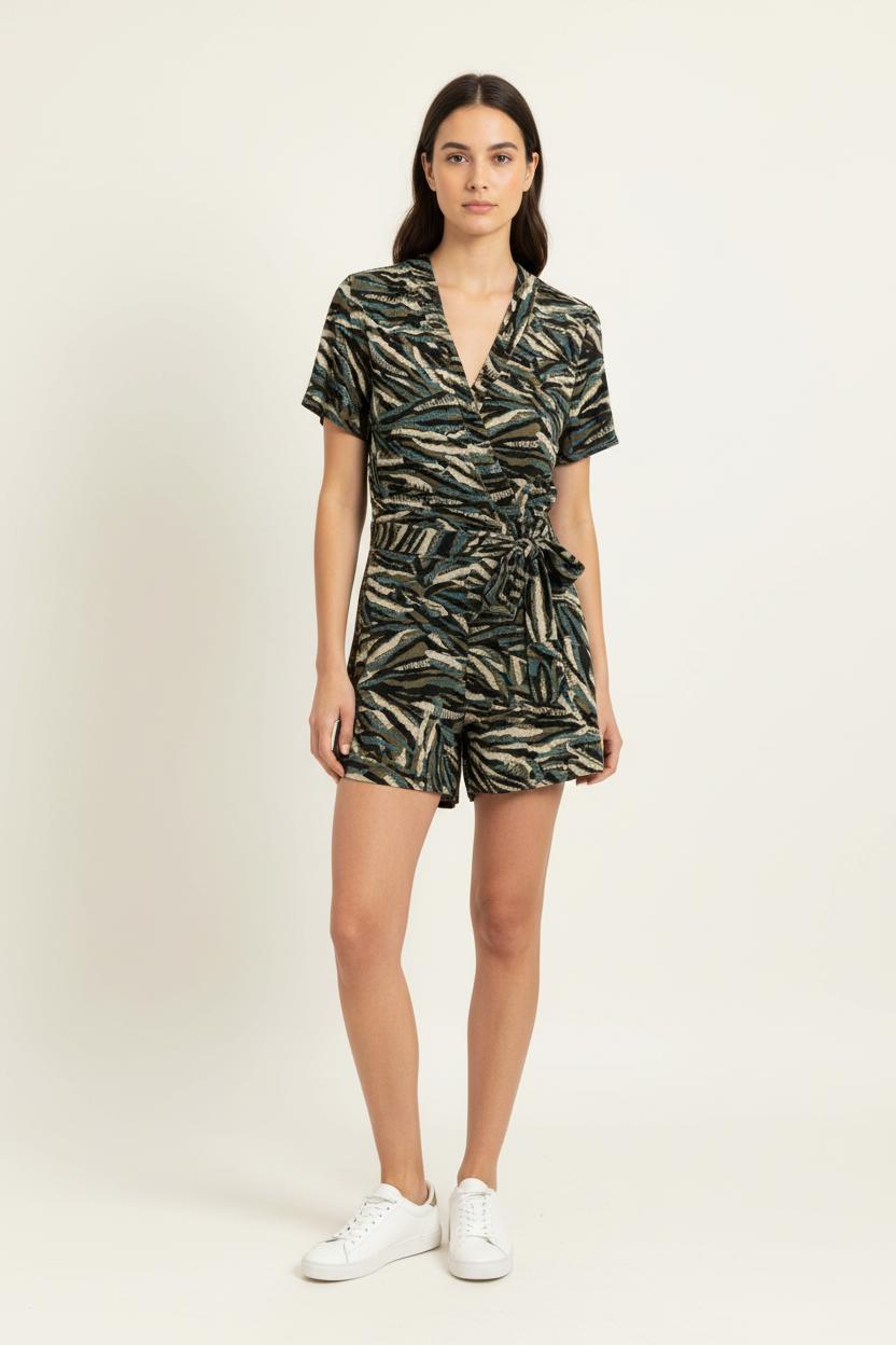 Combishort Verte et Noire - Taille M/38 de la marque IKKS | PARAD99253 - Vendu par Paradigme - Image 1