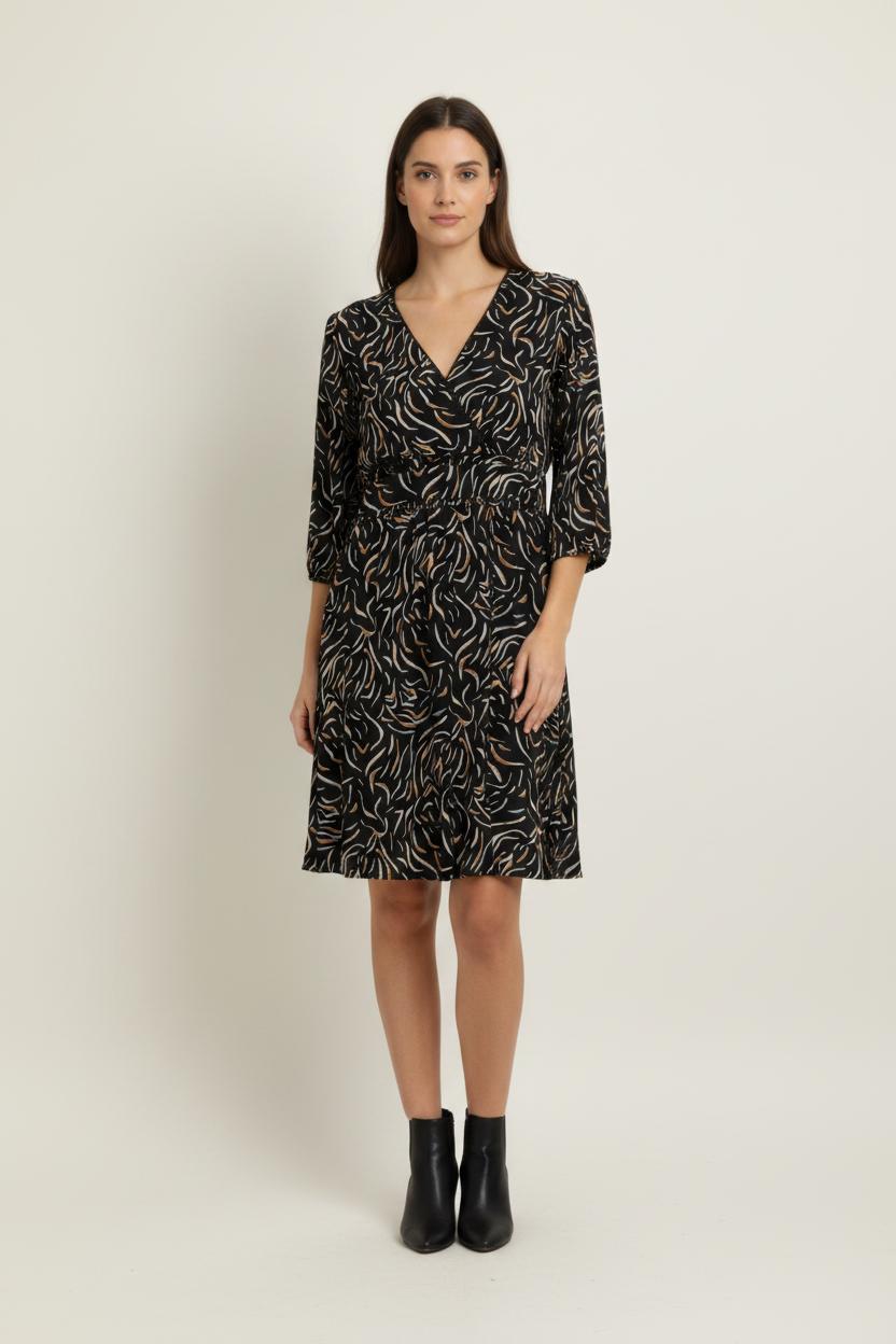 Robe Noire et Beige - Taille L/40 de la marque Maison 123 | PARAD99255 - Vendu par Paradigme - Image 1