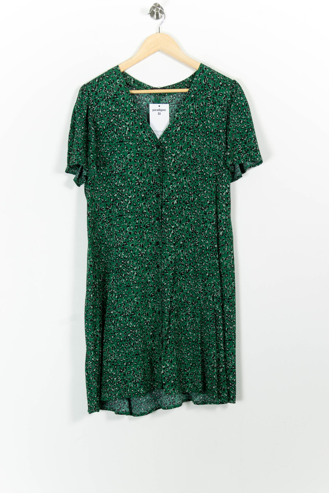 Robe Imprimée Verte - Taille L/40 de la marque IKKS | PARAD99256 - Vendu par Paradigme - Image 2