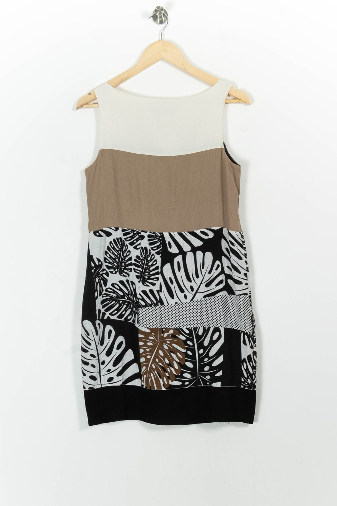 Robe Sans Manches Beige et Noir - Taille M/38 de la marque La Fée Maraboutée | PARAD99259 - Vendu par Paradigme - Image 4
