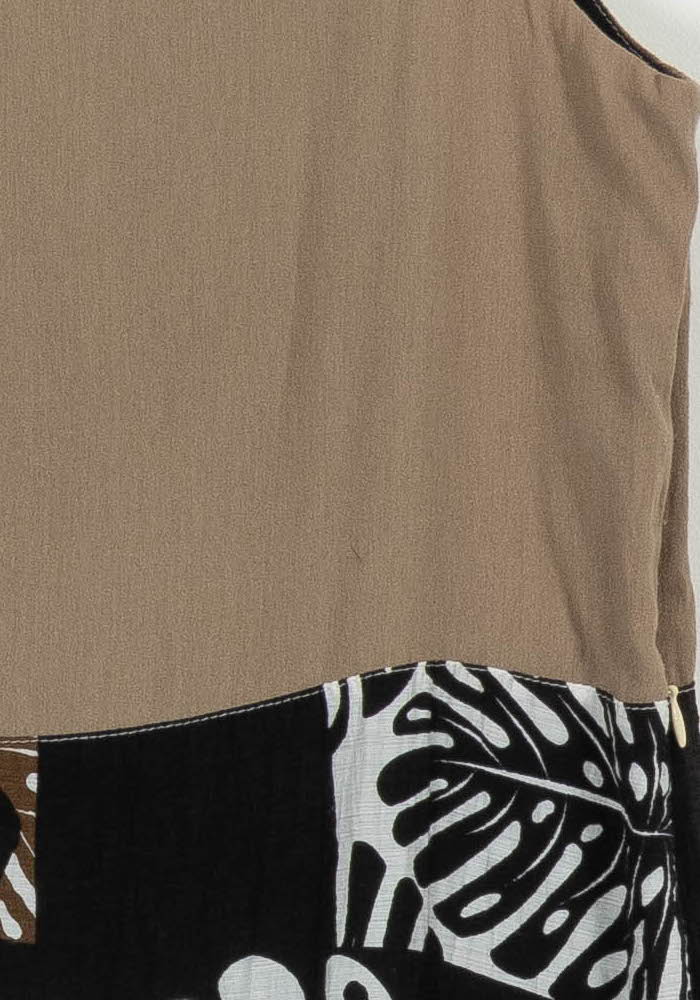 Robe Sans Manches Beige et Noir - Taille M/38 de la marque La Fée Maraboutée | PARAD99259 - Vendu par Paradigme - Image 3
