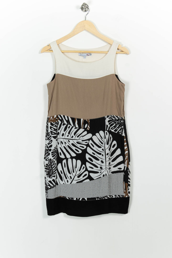 Robe Sans Manches Beige et Noir - Taille M/38 de la marque La Fée Maraboutée | PARAD99259 - Vendu par Paradigme - Image 2