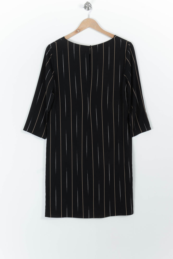 Robe Droite Noire et Beige - Taille M/38 de la marque La Fée Maraboutée | PARAD99262 - Vendu par Paradigme - Image 4
