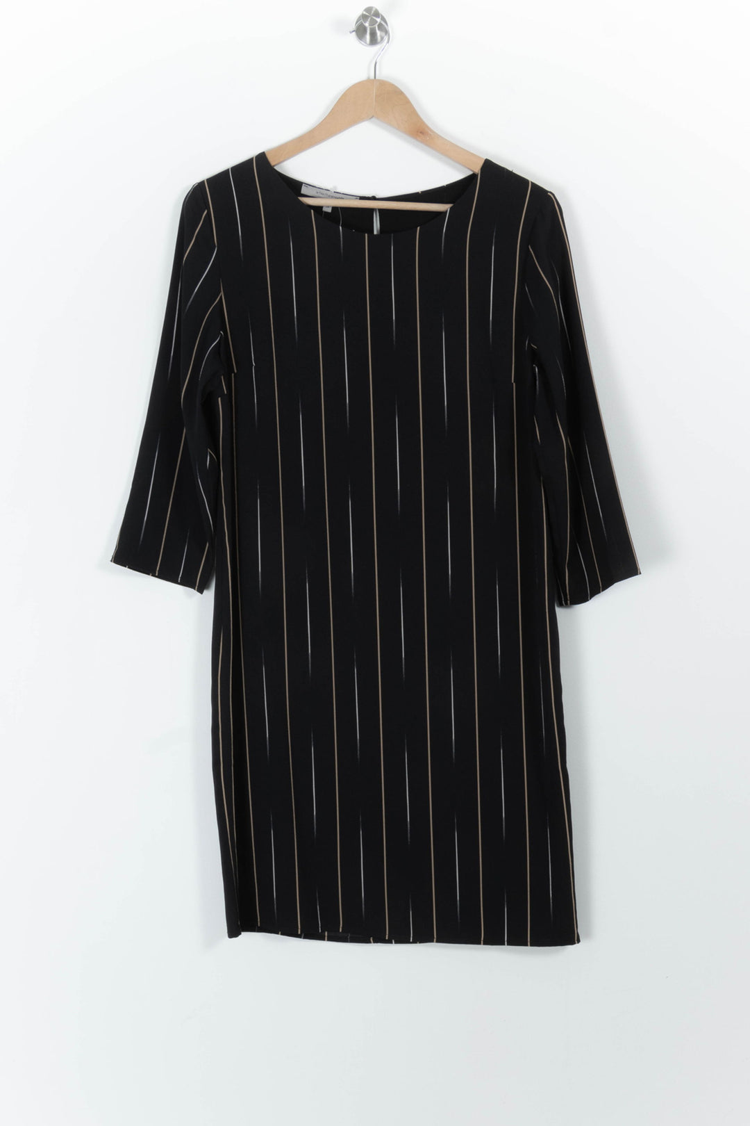 Robe Droite Noire et Beige - Taille M/38 de la marque La Fée Maraboutée | PARAD99262 - Vendu par Paradigme - Image 2