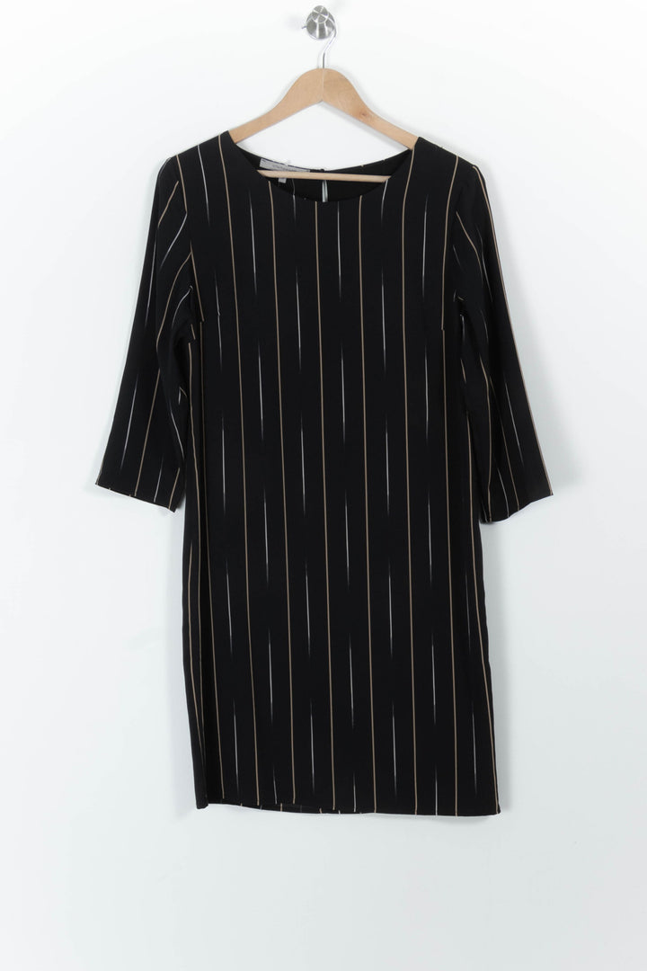 Robe Droite Noire et Beige - Taille M/38 de la marque La Fée Maraboutée | PARAD99262 - Vendu par Paradigme - Image 2