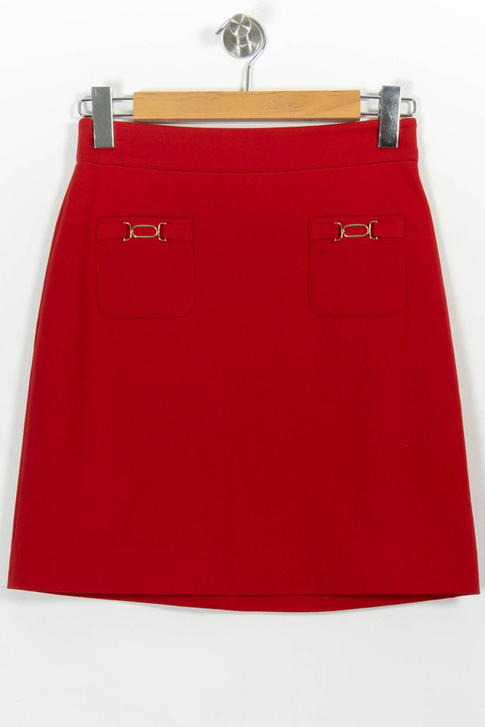 Jupe Droite Rouge - Taille S/36 de la marque Caroll | PARAD99263 - Vendu par Paradigme - Image 2