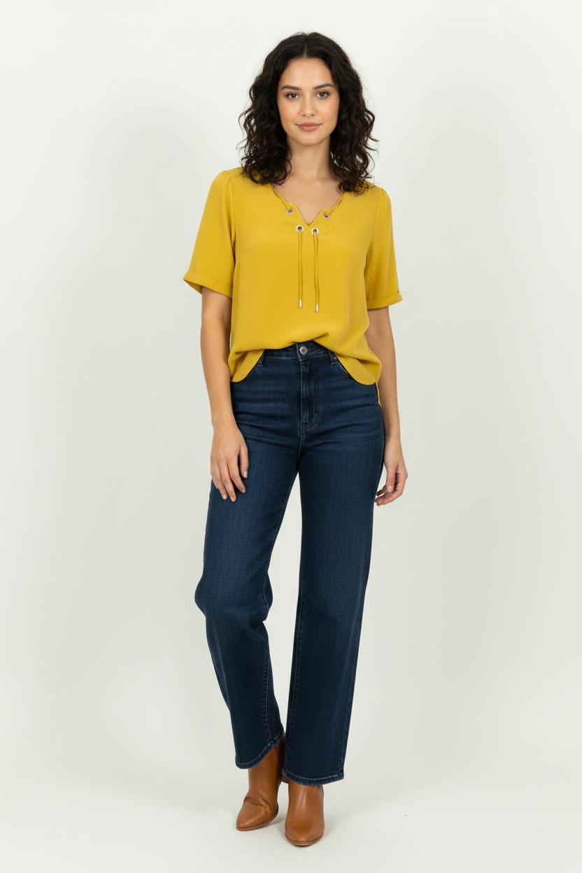 Blouse Jaune - Taille L/40 de la marque One Step | PARAD99278 - Vendu par Paradigme - Image 1