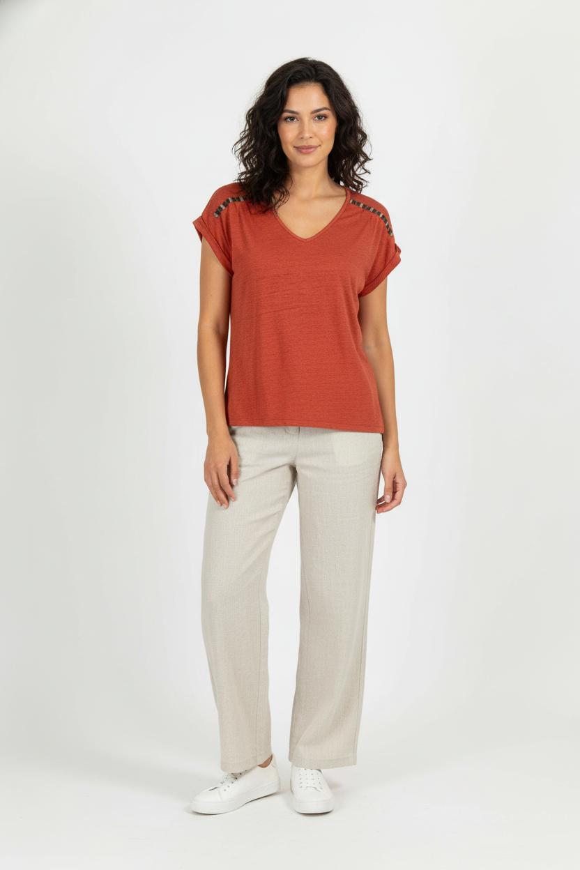Tee-shirt Orange - Taille S/36 de la marque One Step | PARAD99281 - Vendu par Paradigme - Image 1