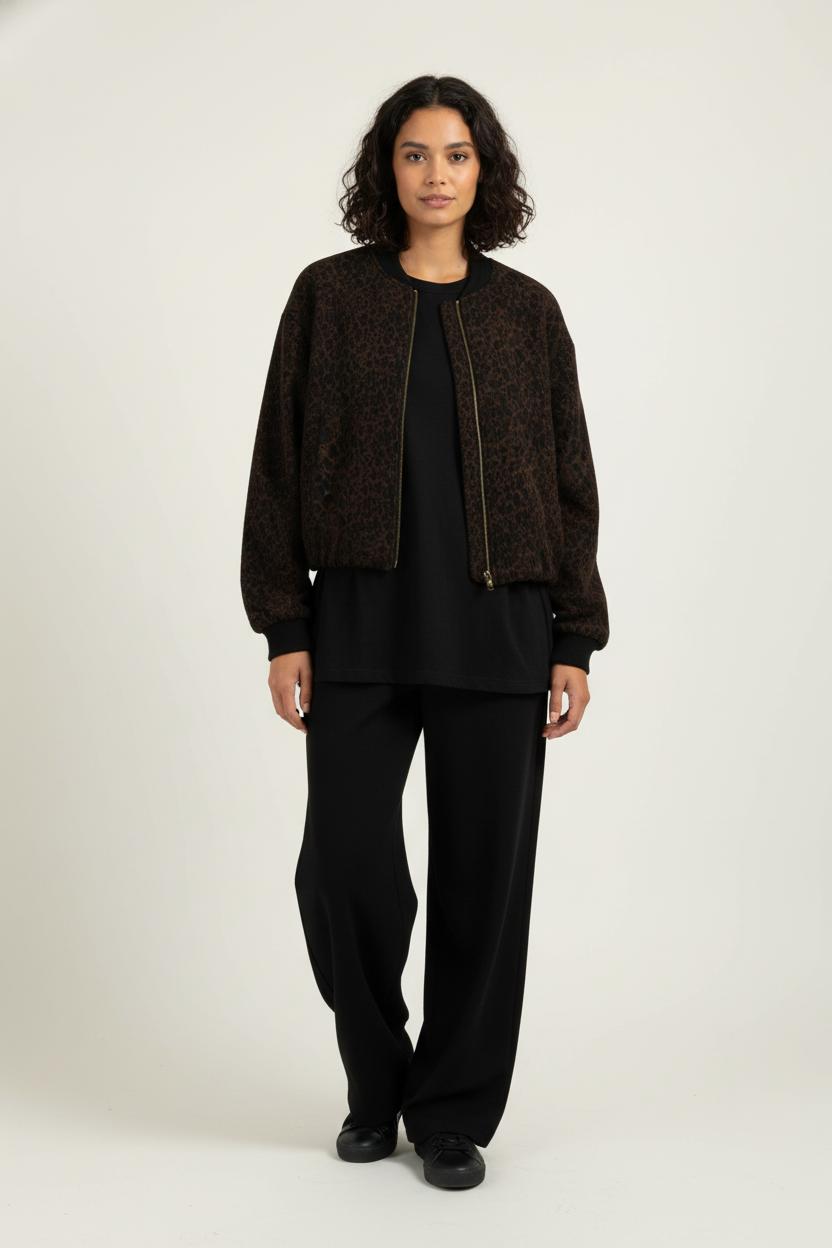 Blouson Marron et Noir - Taille S/36 de la marque La Fée Maraboutée | PARAD99282 - Vendu par Paradigme - Image 1