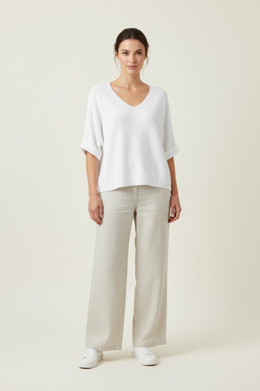 Pull Blanc - Taille S/36 de la marque La Fée Maraboutée | PARAD99287 - Vendu par Paradigme - Image 1