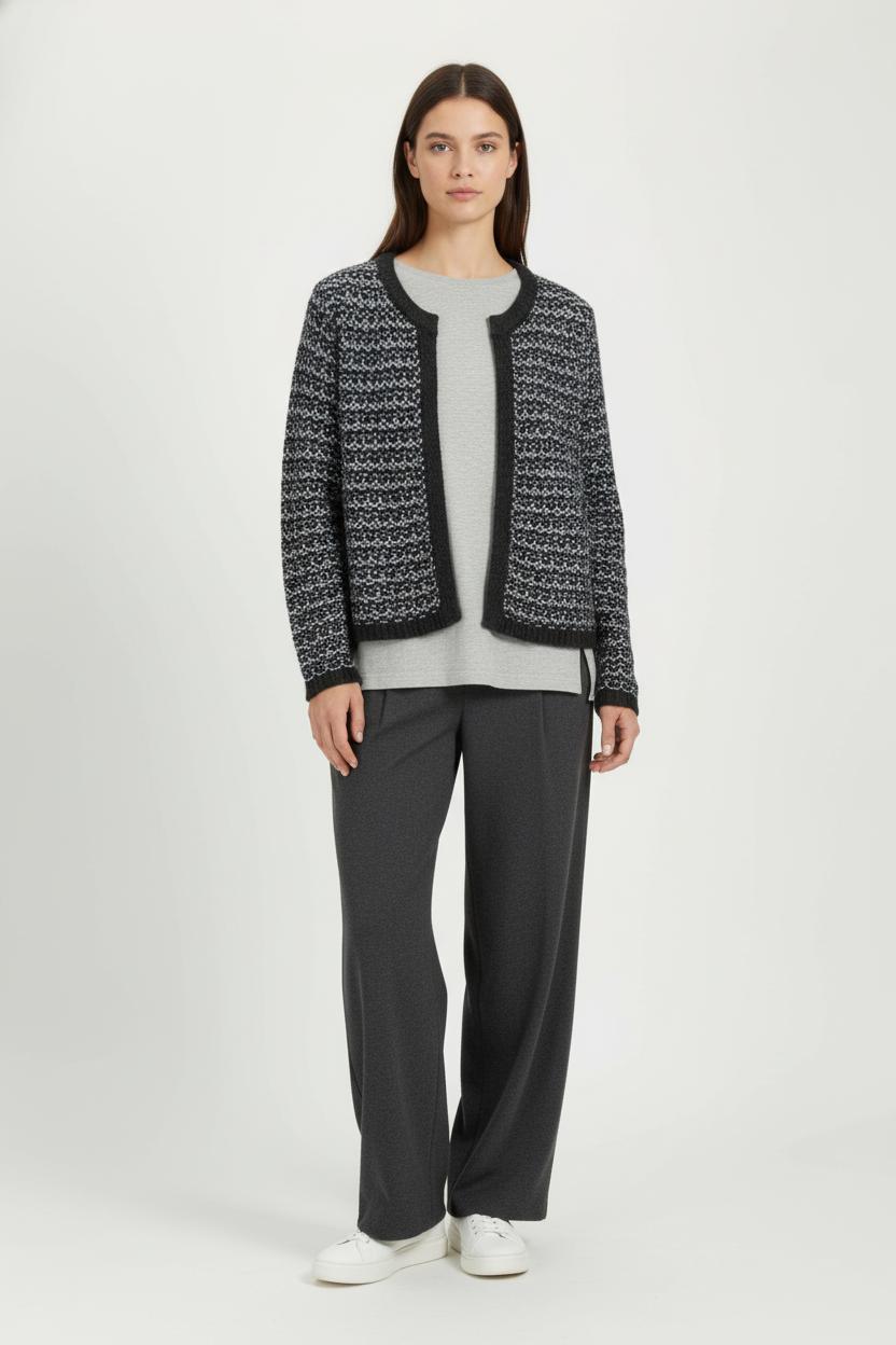 Gilet Noir et Blanc - Taille XS/34 de la marque La Fée Maraboutée | PARAD99288 - Vendu par Paradigme - Image 1