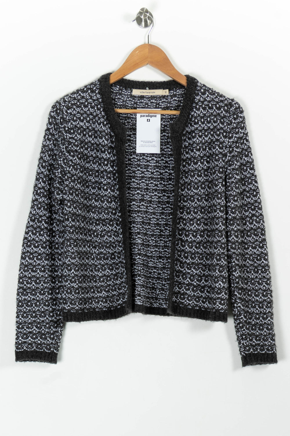 Gilet Noir et Blanc - Taille XS/34 de la marque La Fée Maraboutée | PARAD99288 - Vendu par Paradigme - Image 2