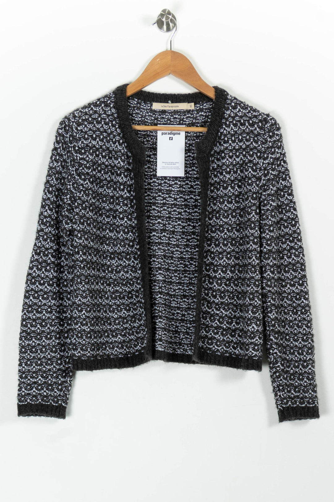 Gilet Noir et Blanc - Taille XS/34 de la marque La Fée Maraboutée | PARAD99288 - Vendu par Paradigme - Image 2