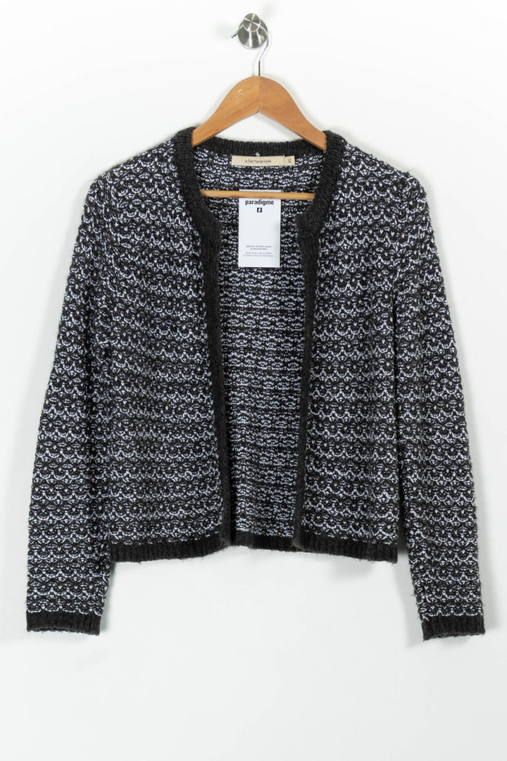 Gilet Noir et Blanc - Taille XS/34 de la marque La Fée Maraboutée | PARAD99288 - Vendu par Paradigme - Image 2
