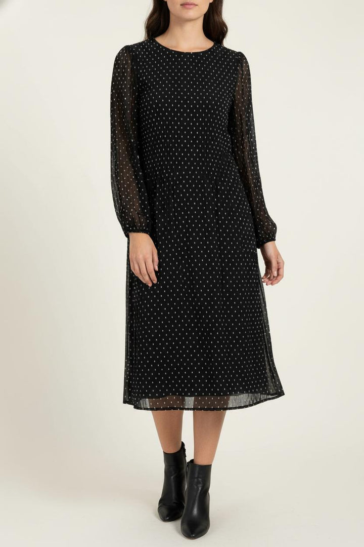 Robe Noire à Pois Blancs - Taille M/38 de la marque Maje | PARAD99291 - Vendu par Paradigme - Image 1