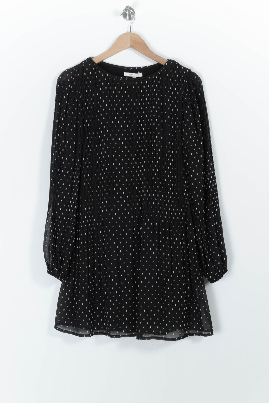 Robe Noire à Pois Blancs - Taille M/38 de la marque Maje | PARAD99291 - Vendu par Paradigme - Image 2