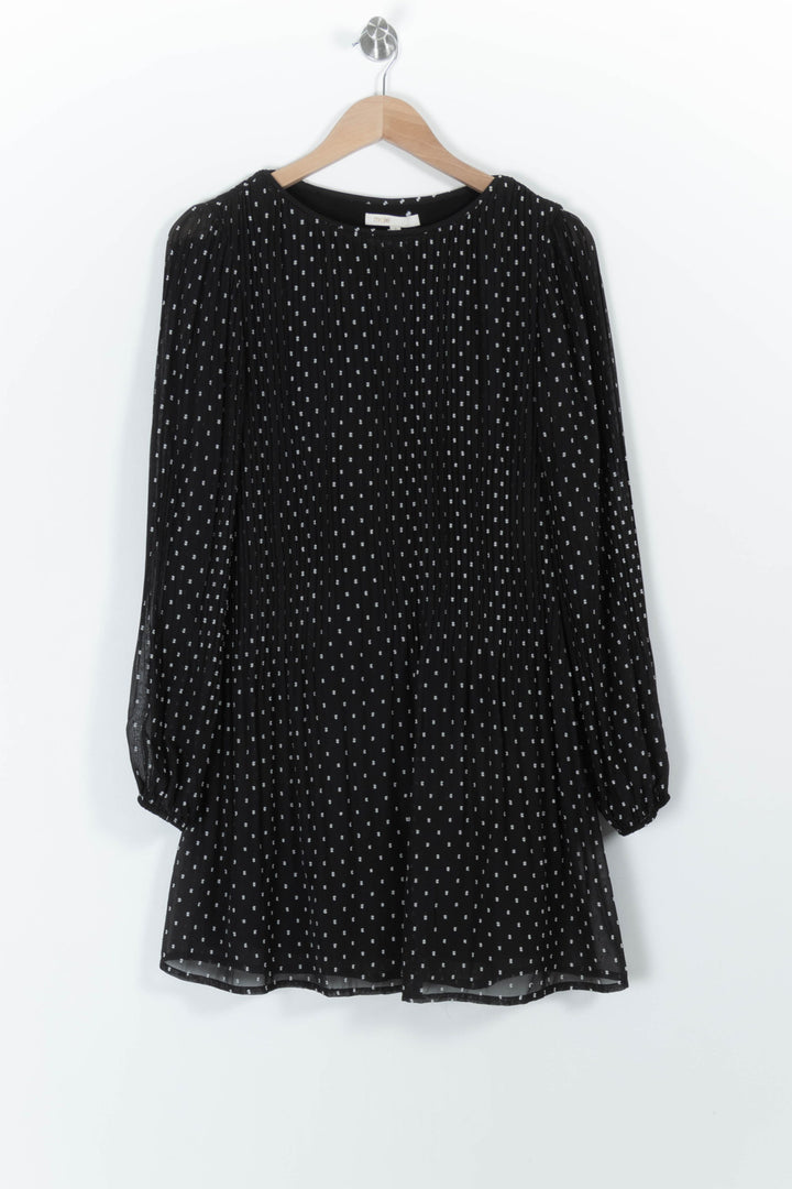 Robe Noire à Pois Blancs - Taille M/38 de la marque Maje | PARAD99291 - Vendu par Paradigme - Image 2