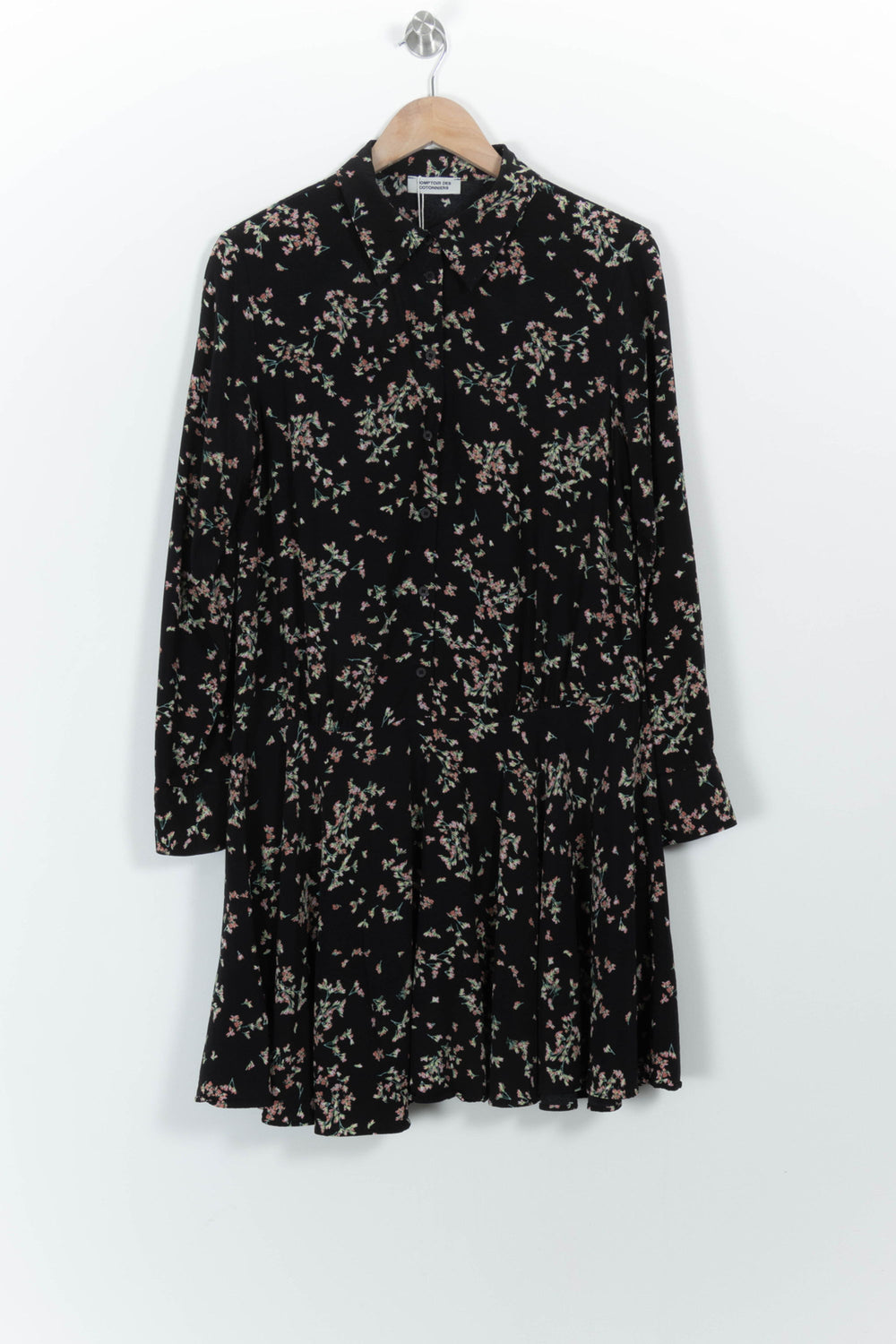 Robe Chemisier Noire et Fleurie - Taille L/40 de la marque Comptoir des Cotonniers | PARAD99292 - Vendu par Paradigme - Image 2