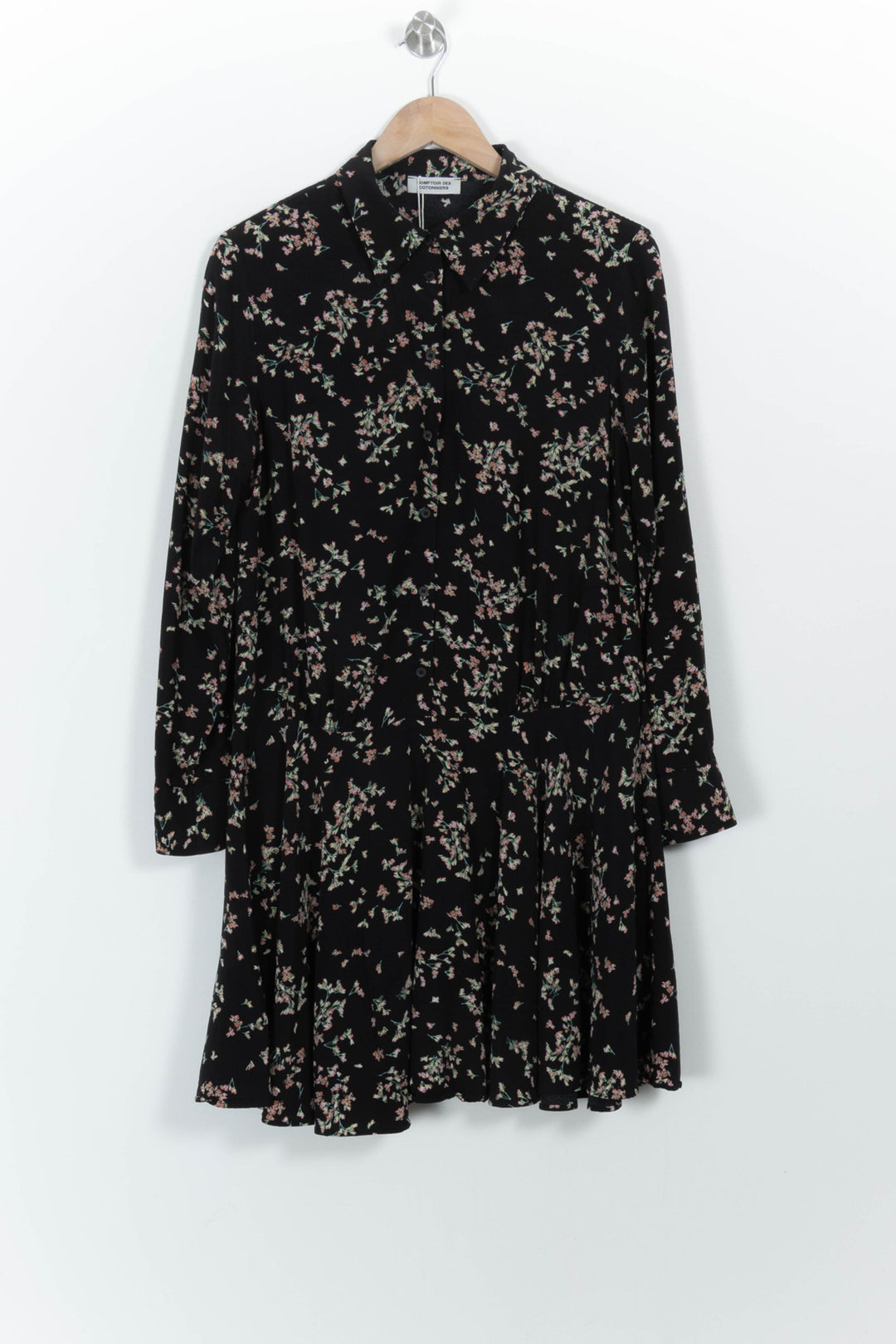 Robe Chemisier Noire et Fleurie - Taille L/40 de la marque Comptoir des Cotonniers | PARAD99292 - Vendu par Paradigme - Image 2