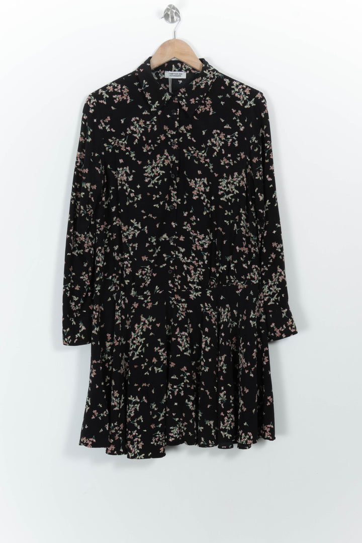 Robe Chemisier Noire et Fleurie - Taille L/40 de la marque Comptoir des Cotonniers | PARAD99292 - Vendu par Paradigme - Image 2