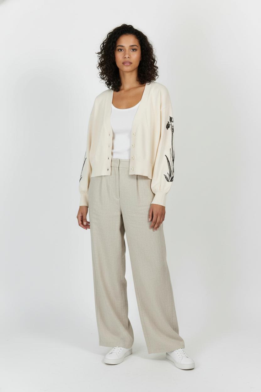 Cardigan Beige - Taille XS/34 de la marque La Fée Maraboutée | PARAD99296 - Vendu par Paradigme - Image 1