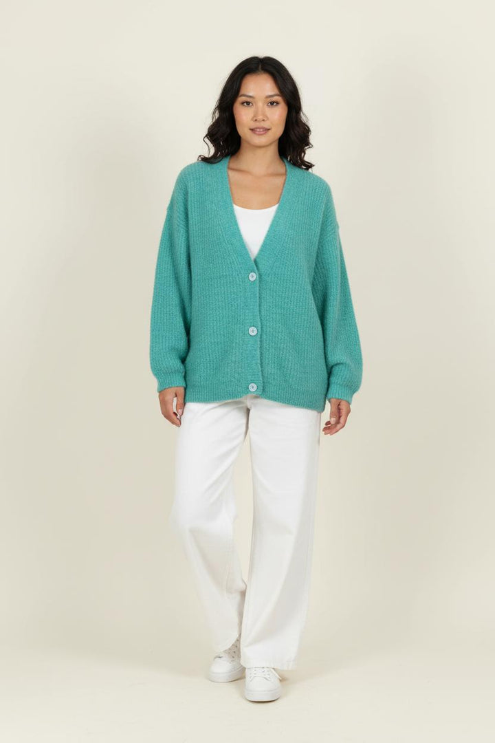 Cardigan Vert - Taille S/36 de la marque American Vintage | PARAD99307 - Vendu par Paradigme - Image 1