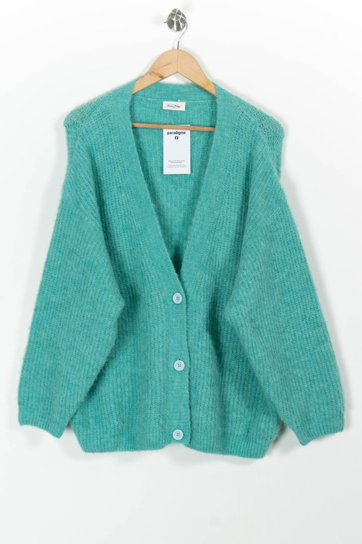 Cardigan Vert - Taille S/36 de la marque American Vintage | PARAD99307 - Vendu par Paradigme - Image 2