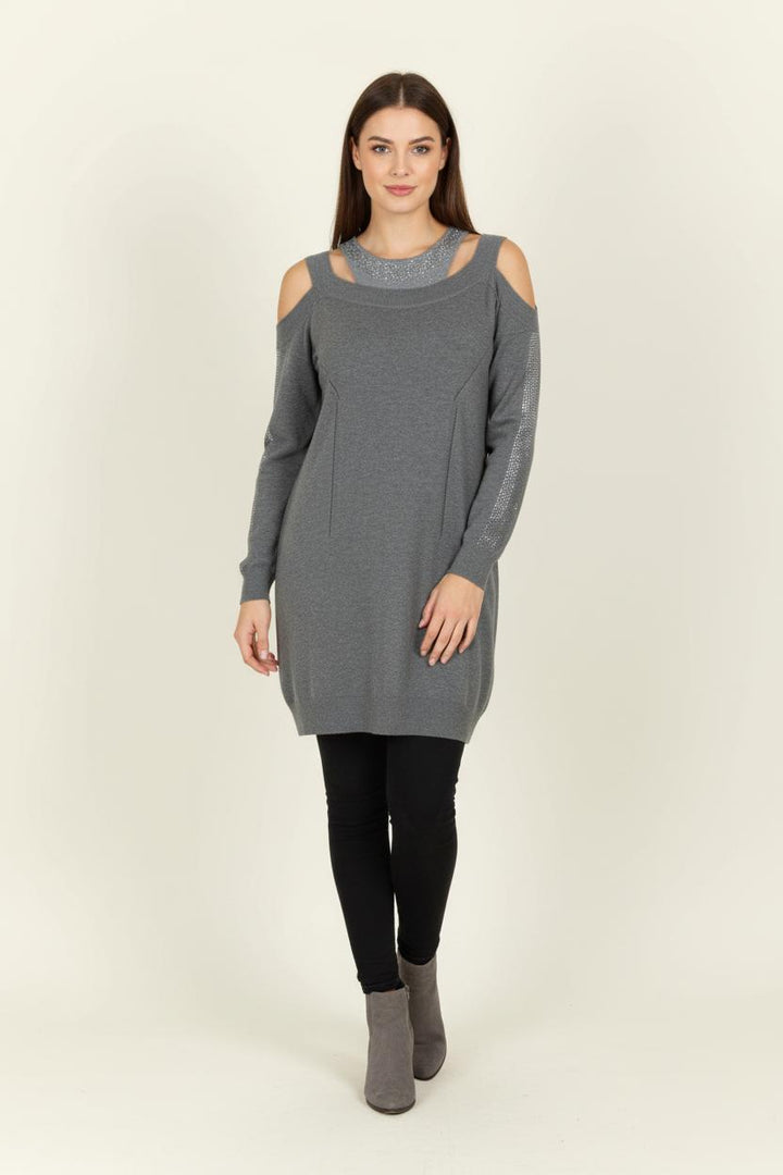 Robe Pull Grise - Taille S/36 de la marque Liu Jo | PARAD99309 - Vendu par Paradigme - Image 1
