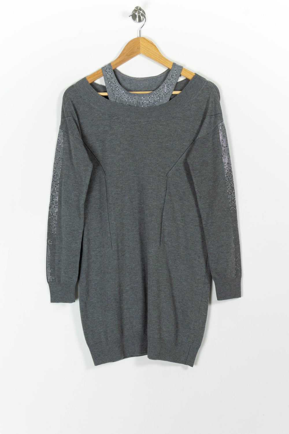Robe Pull Grise - Taille S/36 de la marque Liu Jo | PARAD99309 - Vendu par Paradigme - Image 2