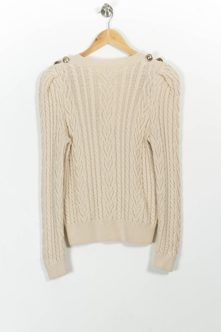 Pull Beige - Taille S/36 de la marque Claudie Pierlot | PARAD99310 - Vendu par Paradigme - Image 4