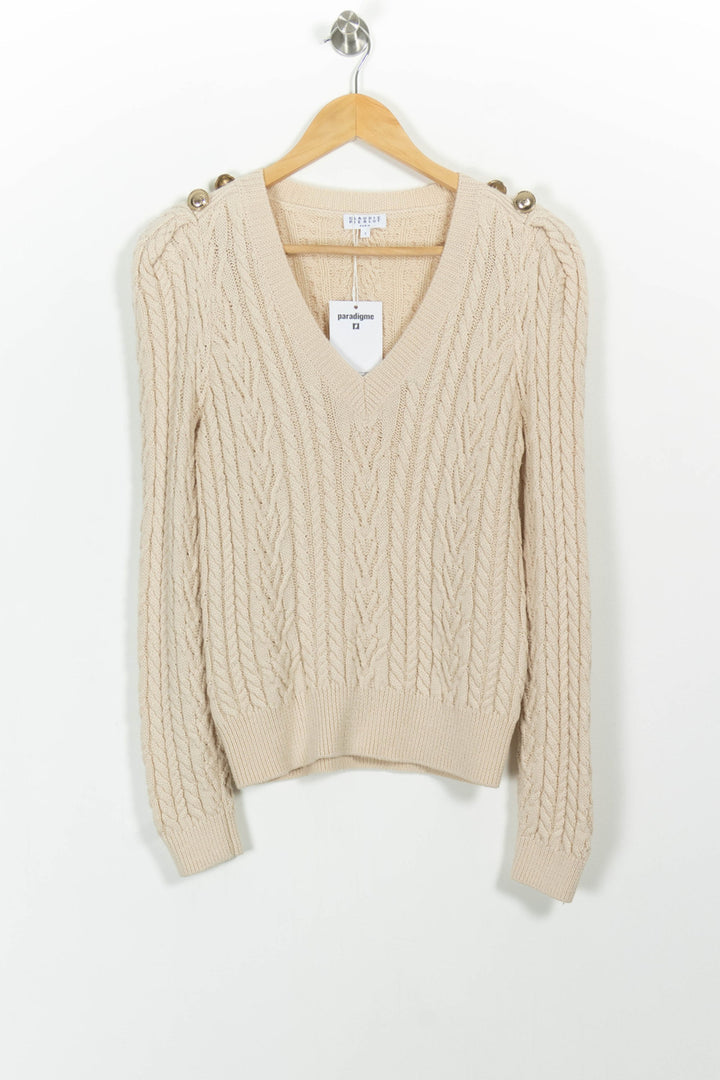 Pull Beige - Taille S/36 de la marque Claudie Pierlot | PARAD99310 - Vendu par Paradigme - Image 2