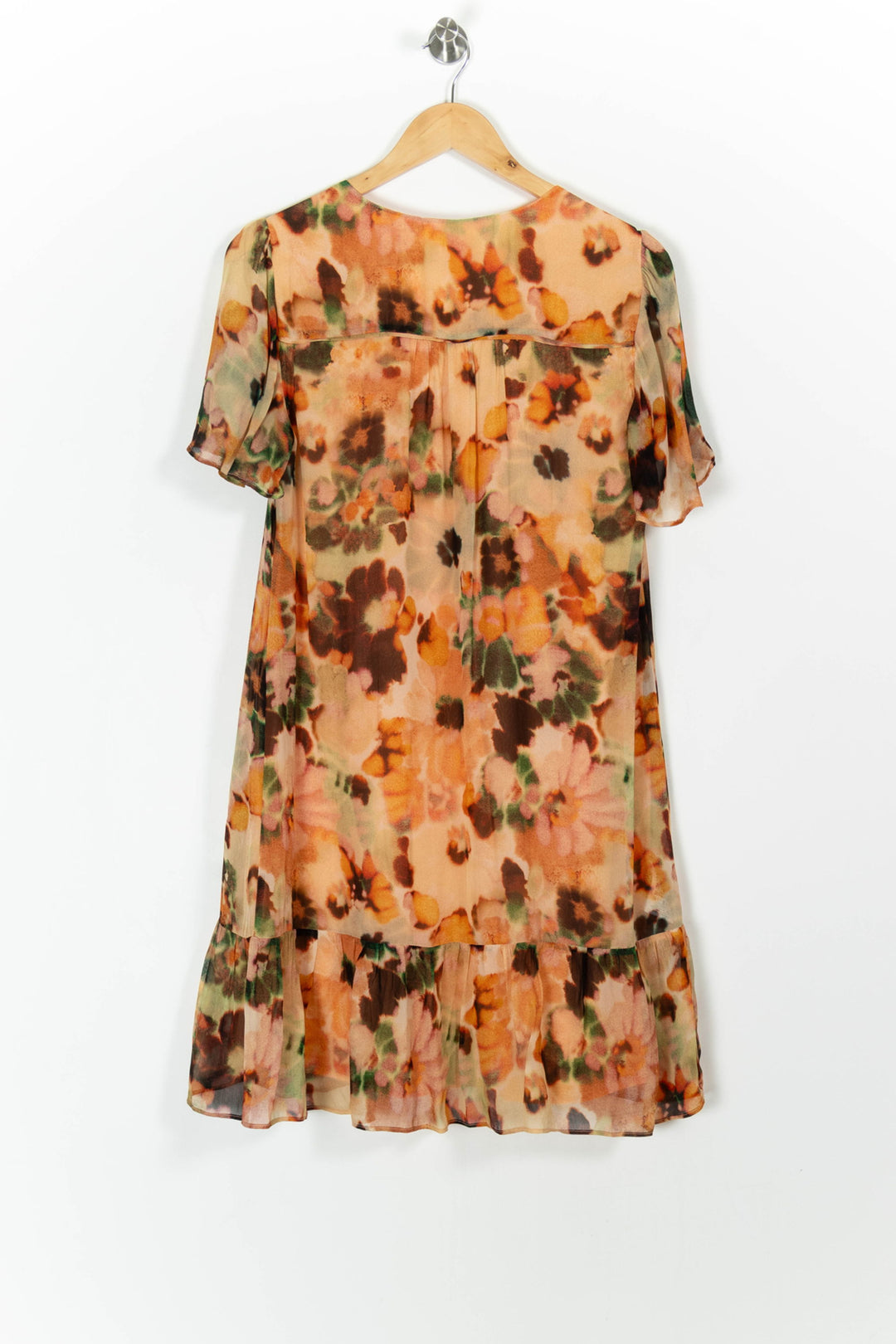 Robe Fleurie Orange et Verte - Taille S/36 de la marque Sud express | PARAD99314 - Vendu par Paradigme - Image 4