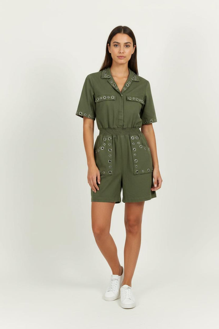 Combishort Verte - Taille L/40 de la marque Maje | PARAD99319 - Vendu par Paradigme - Image 1