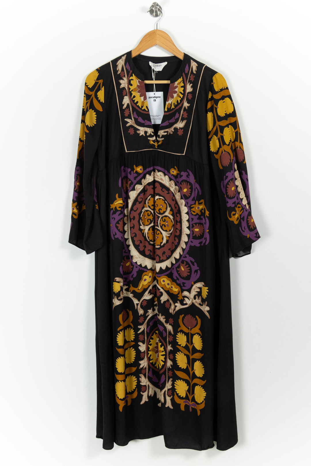 Robe Longue Noire et Jaune - Taille M/38 de la marque ba&sh | PARAD99323 - Vendu par Paradigme - Image 2