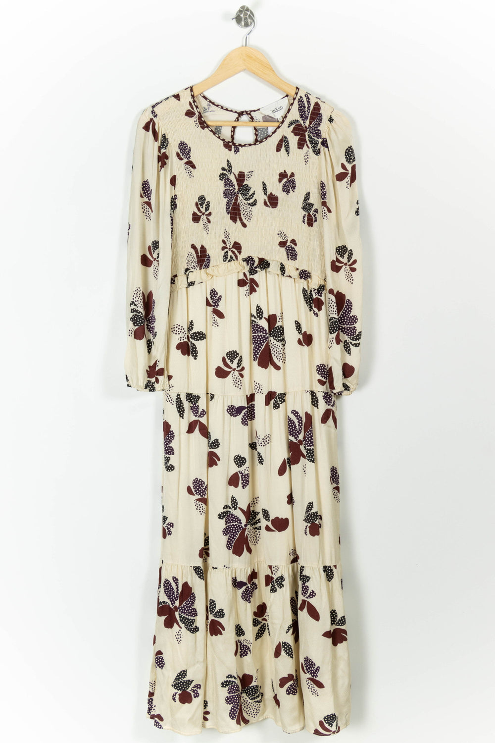 Robe Longue Écrue et Bordeaux - Taille M/38 de la marque ba&sh | PARAD99324 - Vendu par Paradigme - Image 2