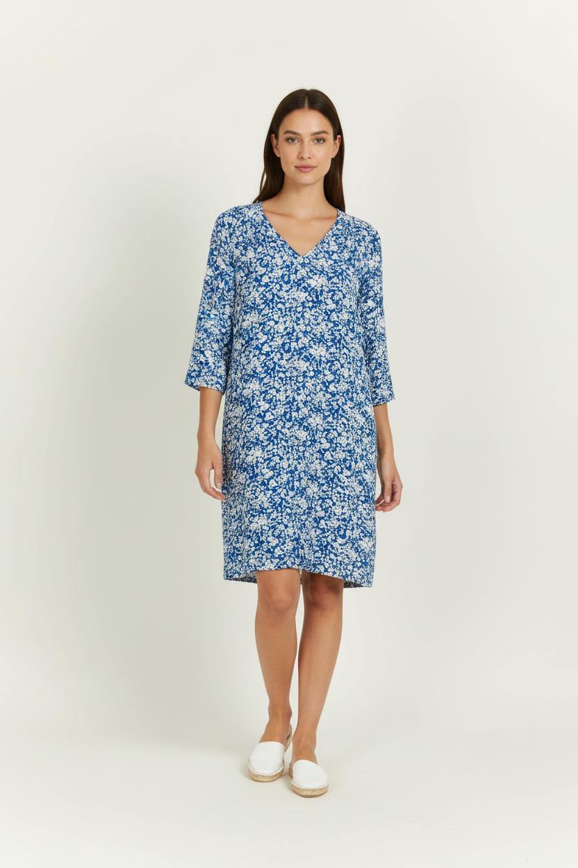 Robe Fleurie Bleue et Blanche - Taille M/38 de la marque Pablo | PARAD99325 - Vendu par Paradigme - Image 1