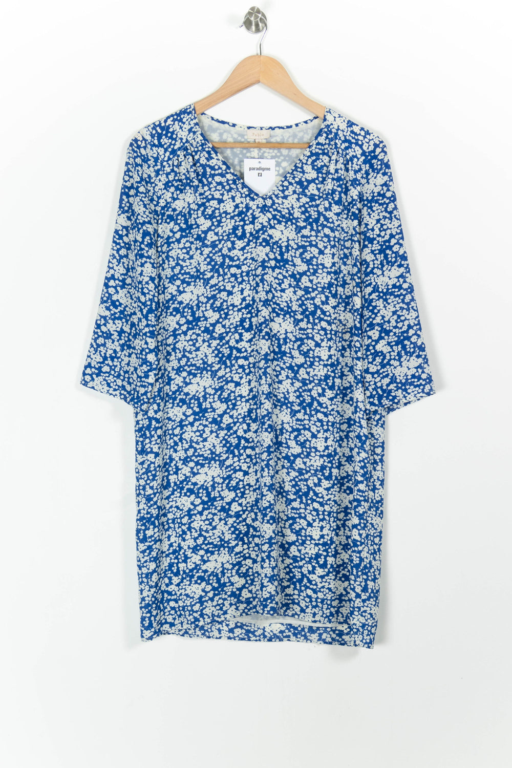 Robe Fleurie Bleue et Blanche - Taille M/38 de la marque Pablo | PARAD99325 - Vendu par Paradigme - Image 2