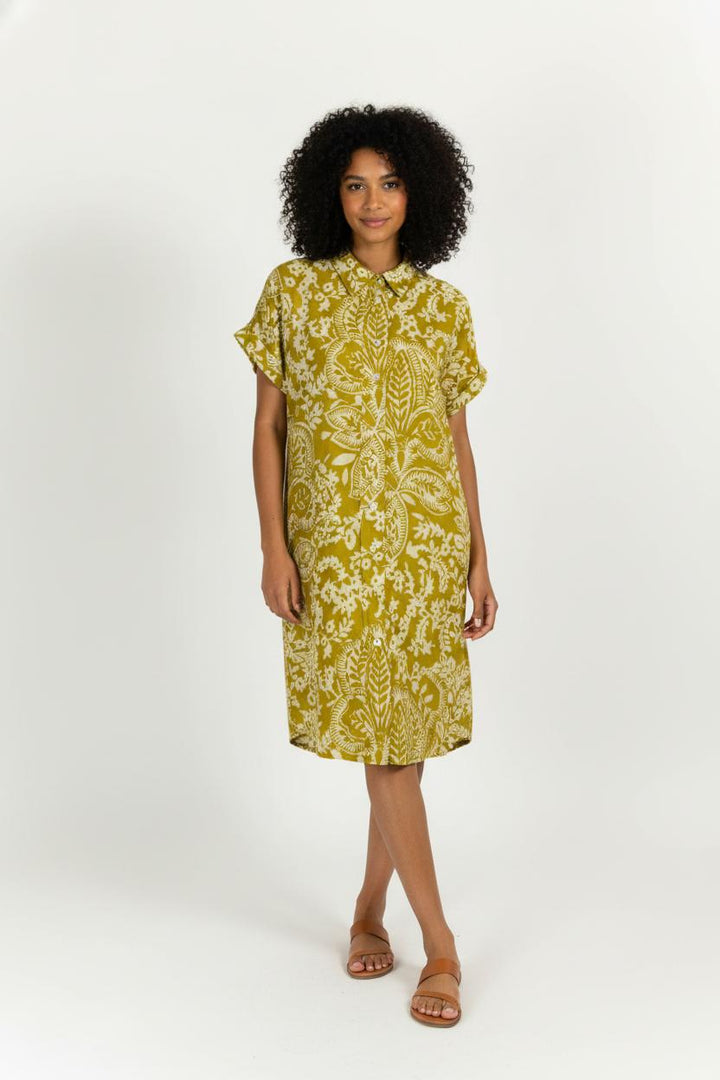 Robe Chemise Or et Blanc - Taille S/36 de la marque Maison 123 | PARAD99326 - Vendu par Paradigme - Image 1