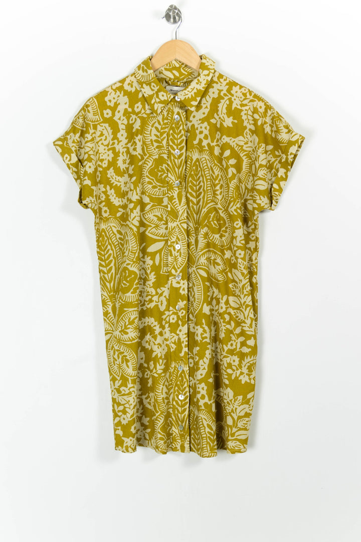 Robe Chemise Or et Blanc - Taille S/36 de la marque Maison 123 | PARAD99326 - Vendu par Paradigme - Image 2