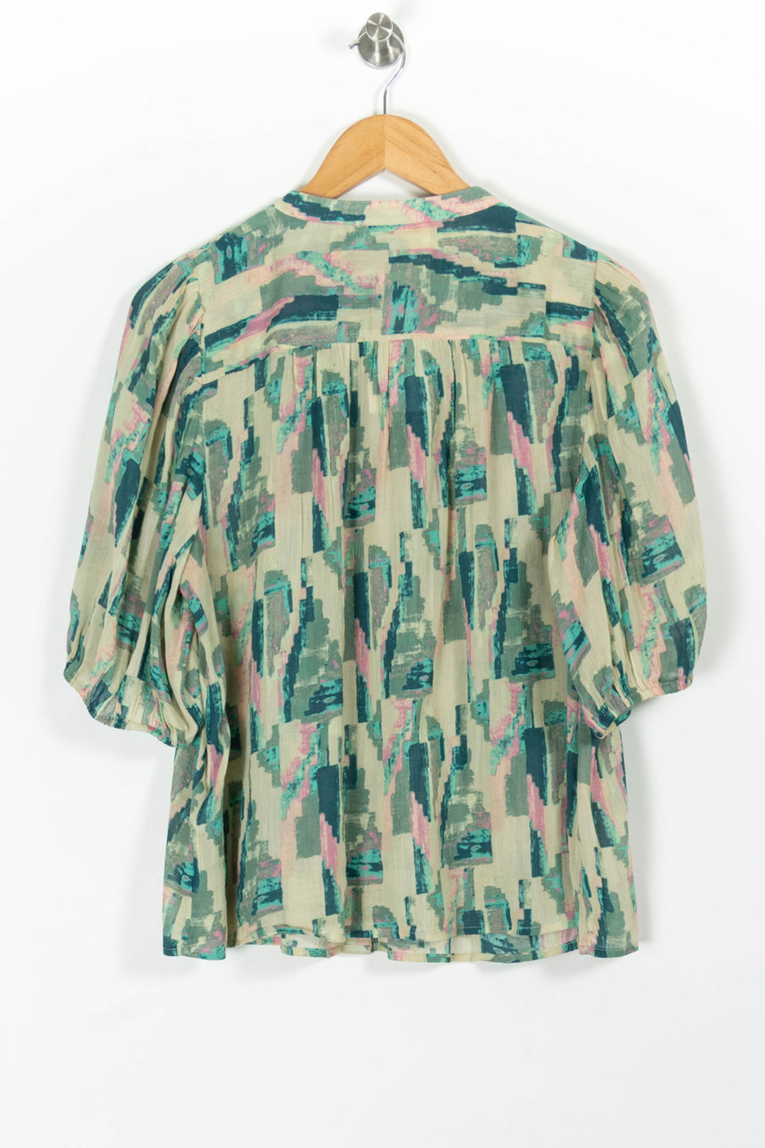 Blouse Verte et Rose - Taille L/40 de la marque ba&sh | PARAD99332 - Vendu par Paradigme - Image 4