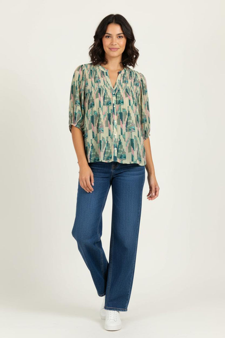 Blouse Verte et Rose - Taille L/40 de la marque ba&sh | PARAD99332 - Vendu par Paradigme - Image 1