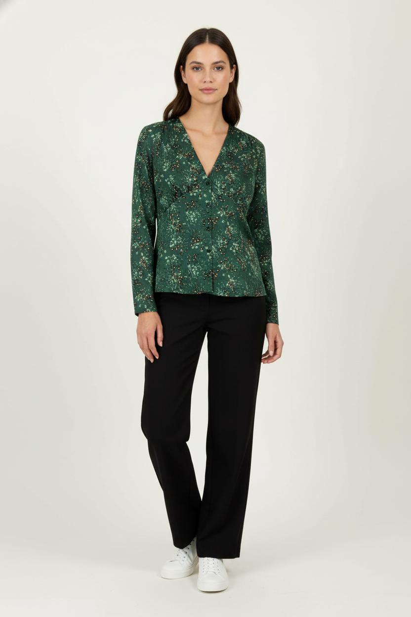 Blouse Verte - Taille S/36 de la marque IKKS | PARAD99334 - Vendu par Paradigme - Image 1