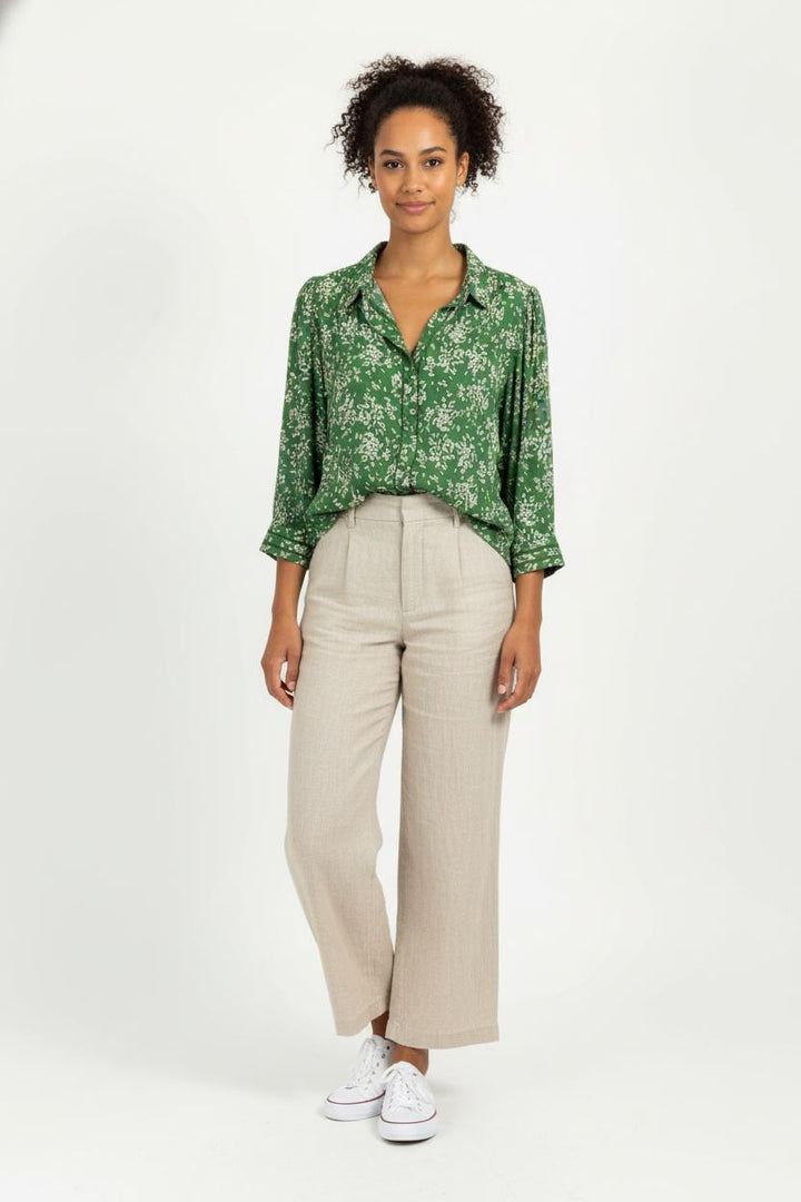 Chemise Verte et Blanche - Taille L/40 de la marque ba&sh | PARAD99346 - Vendu par Paradigme - Image 1