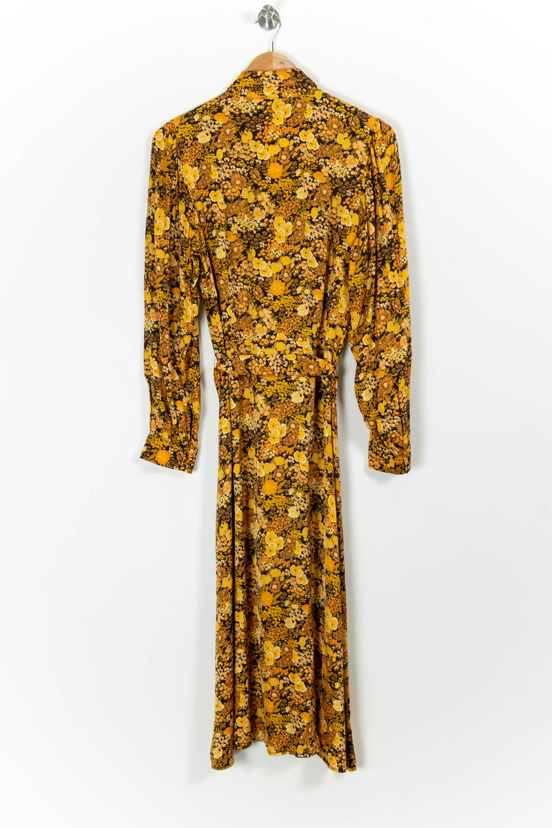 Robe Longue Jaune et Marron - Taille M/38 de la marque Tara Jarmon | PARAD99348 - Vendu par Paradigme - Image 4